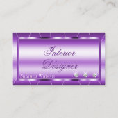 Shimmery Royal Lila mit Diamonds Beruflich Visitenkarte (Vorderseite)