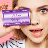 Shimmery Royal Lila mit Diamonds Beruflich Visitenkarte