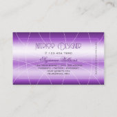 Shimmery Royal Lila mit Diamonds Glamour Luxe Visitenkarte (Rückseite)