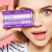 Shimmery Royal Lila mit Diamonds Glamour Luxe Visitenkarte