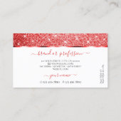 Shimmery Ruby Roter Glitzer Sparkle Parco Tassino Visitenkarte (Rückseite)