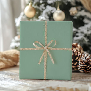 Shimmery Sage Solid Color Holiday Weihnachten Geschenkpapier Set
