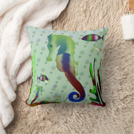 Shimmery Seepferd & Underwater World Kissen