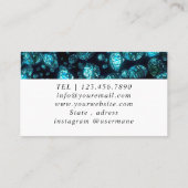 Shimmery Silver Sparkle Glitzer Diamonds Business Visitenkarte (Rückseite)