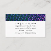 Shimmery Silver Sparkle Glitzer Diamonds Business Visitenkarte (Rückseite)