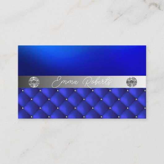 Shimmery Silver Sparkle Glitzer Diamonds Business Visitenkarte (Vorderseite)