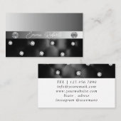 Shimmery Silver Sparkle Glitzer Diamonds Business Visitenkarte (Vorne/Hinten)