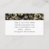 Shimmery Silver Sparkle Glitzer Diamonds Business Visitenkarte (Rückseite)