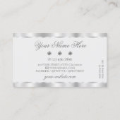 Shimmery Silver Sparkle Jewels Elegant Luxuriös Visitenkarte (Rückseite)