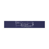 Shimmery Stars Navy Blue Einladungsbanderole (Flach)