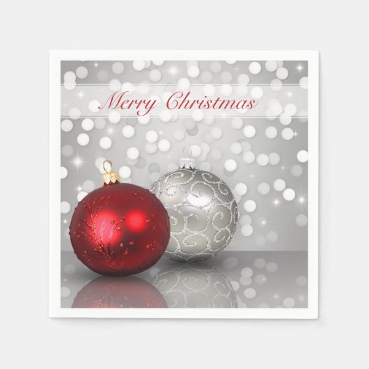 Shimmery Weihnachtsschmuck - Paper Napkin Serviette (Vorderseite)