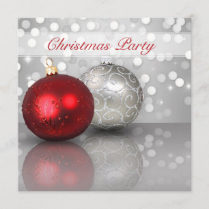 Shimmery Weihnachtsverzierungen - Einladung