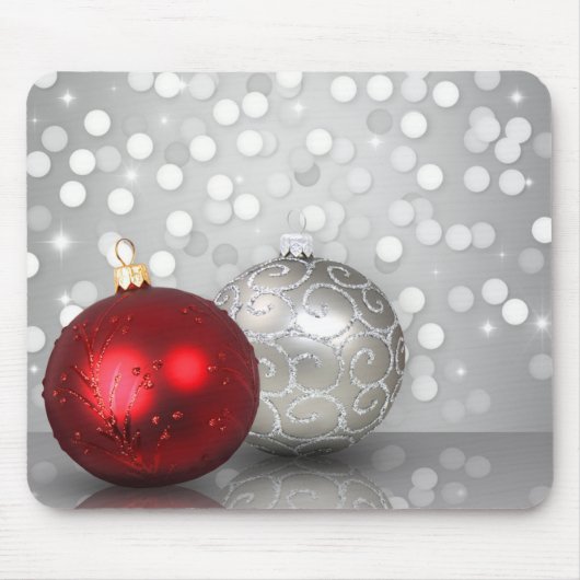 Shimmery Weihnachtsverzierungen - Mousepad (Vorne)