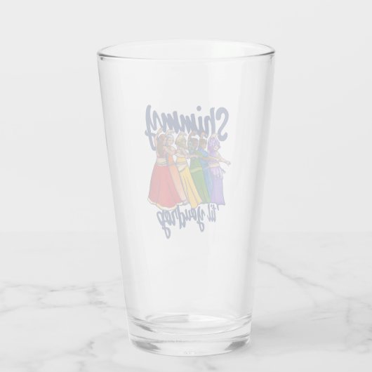 Shimmy til you drop Rainbow Bly Dancer Art Bly Glas (Rückseite)