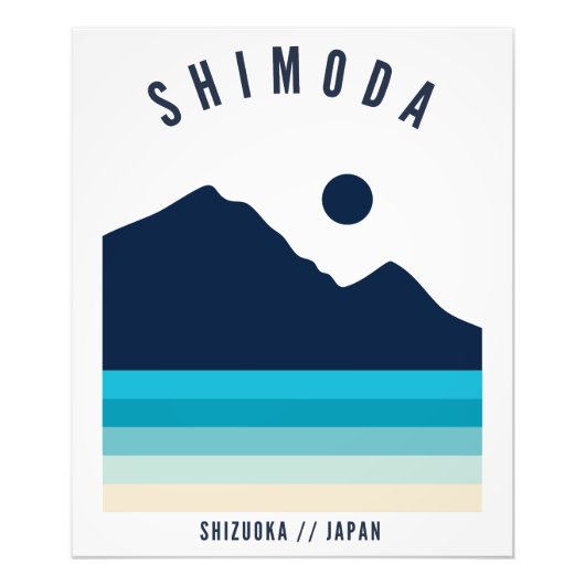 Shimoda Shizuoka Japan Retro Vintag Beach Fotodruck (Vorne)