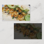 Shimp Tacos kalkt Burritos-Avocados Visitenkarte (Vorne/Hinten)