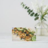 Shimp Tacos kalkt Burritos-Avocados Visitenkarte (Stehend Vorderseite)