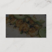 Shimp Tacos kalkt Burritos-Avocados Visitenkarte (Rückseite)