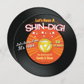 Shin Dig Retro Party Einladungen (Vorne/Hinten)