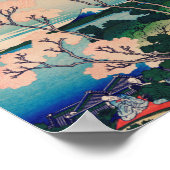 Shinagawa auf Tokaido von Katsushika Hokusai Poster (Ecke)