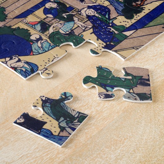 Shinagawa auf Tokaido von Katsushika Hokusai Puzzle (Seite)