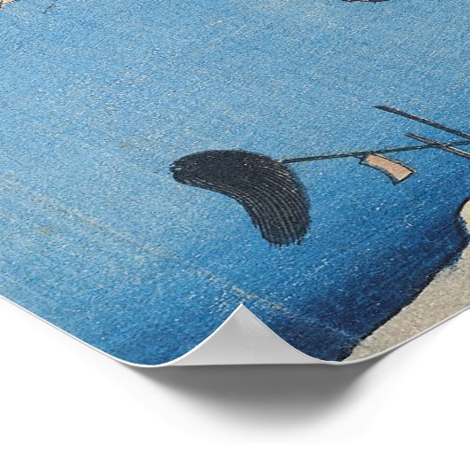 Shinagawa: departure of a Daimyo Poster (Ecke)