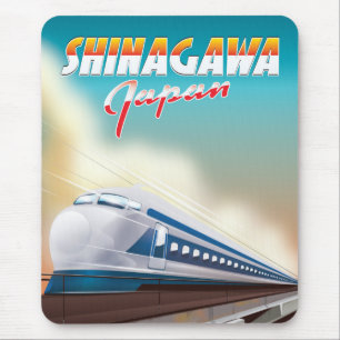 Shinagawa Japan Reiseplakat. Mousepad