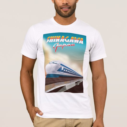 Shinagawa Japan Reiseplakat. T-Shirt (Vorderseite)