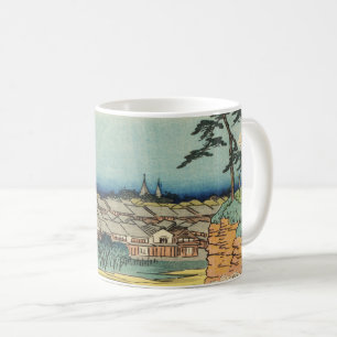 Shinagawa, Japan: Vintage japanische Holzschnitt-K Kaffeetasse