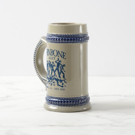 Shinbone Alley Beer Stein Bierglas (Vorderseite Links)