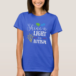 Shine A Light of Autismus Awareness Mama Birthday T-Shirt