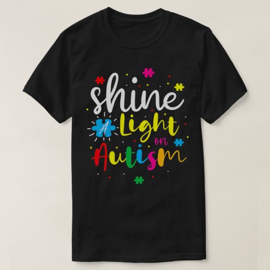 Shine A Light On Autism T-Shirt (Design vorne)