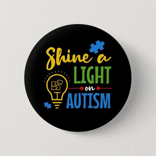 Shine a light on Autismus Button (Vorderseite)