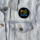 Shine a light on Autismus Button (Beispiel)