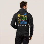 Shine A light on Autismus Personalisiert Matching Hoodie (Schwarz voll)