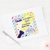 Shine a light on Exceptional Zuhause Care - Refere Quadratischer Aufkleber (Umschlag)