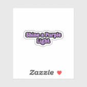 Shine a Lila Light Lila Epilepsy Aufkleber (Blatt)