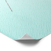Shine Aqua mit Silver Glitzer Poster (Ecke)