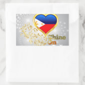 Shine auf den Philippinen Rechteckiger Aufkleber (Tasche)