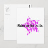 Shine auf der Innenseite Postkarte (Vorne/Hinten)