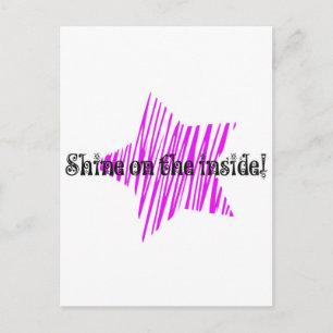 Shine auf der Innenseite Postkarte