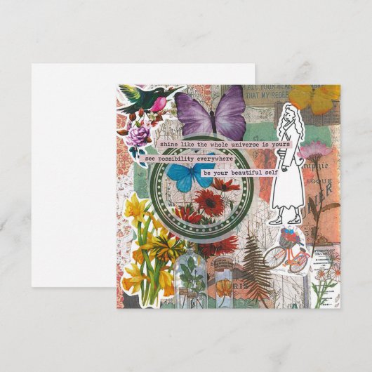 Shine Beautiful Flat Grußkarte (Vorne/Hinten)