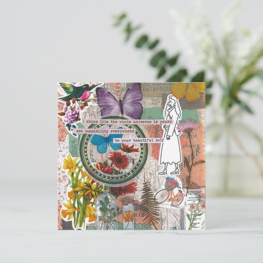 Shine Beautiful Flat Grußkarte (Stehend Vorderseite)