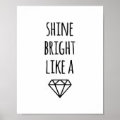 Shine blickt wie ein Diamant | Art Print Poster (Vorne)