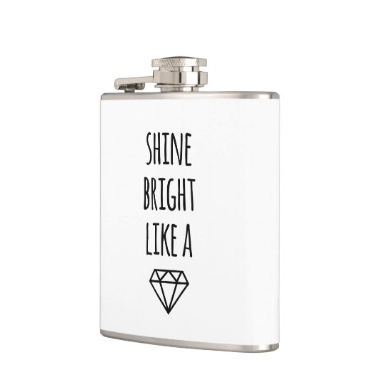 Shine blickt wie ein Diamant Flachmann (Links)