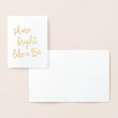 Shine blickt wie ein Diamant | Gold Folienkarte (Anzeige)
