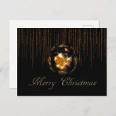 Shine/Bling Frohe Weihnachtsball Postkarte (Vorne/Hinten)