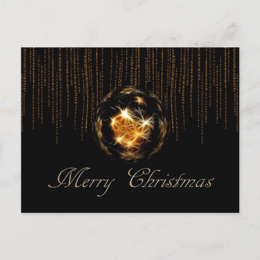 Shine/Bling Frohe Weihnachtsball Postkarte (Vorderseite)