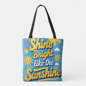 Shine Bright Daily - Radiant Quote Tasche (Rückseite)