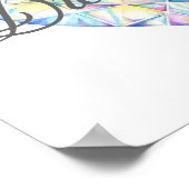 Shine bright Diamond Herz Aquarellkunstposter Poster (Ecke)